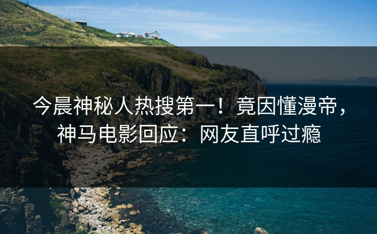今晨神秘人热搜第一！竟因懂漫帝，神马电影回应：网友直呼过瘾