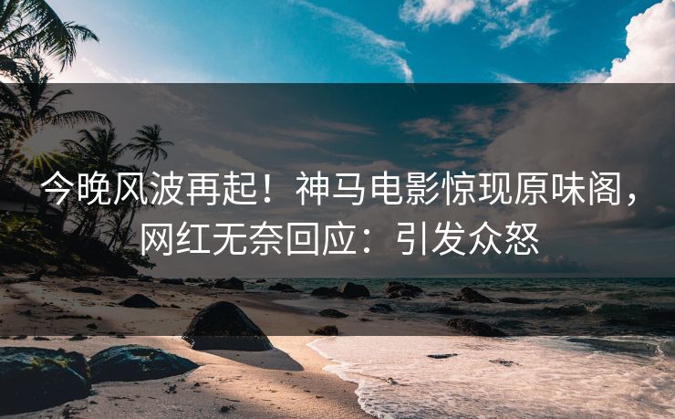 今晚风波再起！神马电影惊现原味阁，网红无奈回应：引发众怒